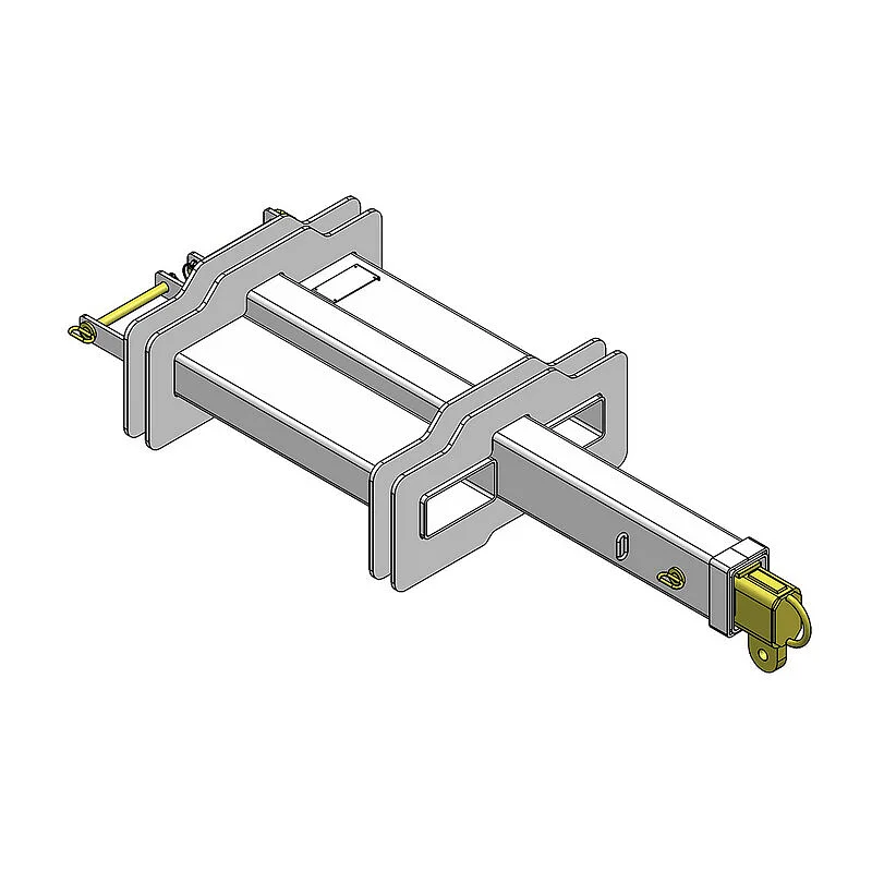 Fork mounted telescopic crane jib